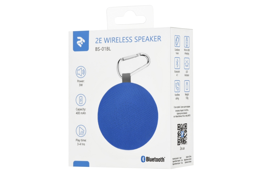 Портативная колонка 2E BS-01 Compact Wireless Blue