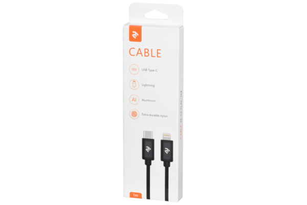 Cable 2E Lightning-Type-C Alumium Shell