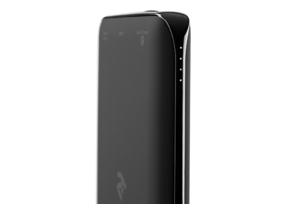 2E Портативний зарядний пристрій 10000mAh, DC 5V, out: QC3.0, MicroUSB, Type-C Inp. Soft, black