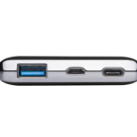 2E Портативний зарядний пристрій 10000mAh, DC 5V, out: QC3.0, MicroUSB, Type-C Inp. Soft, black