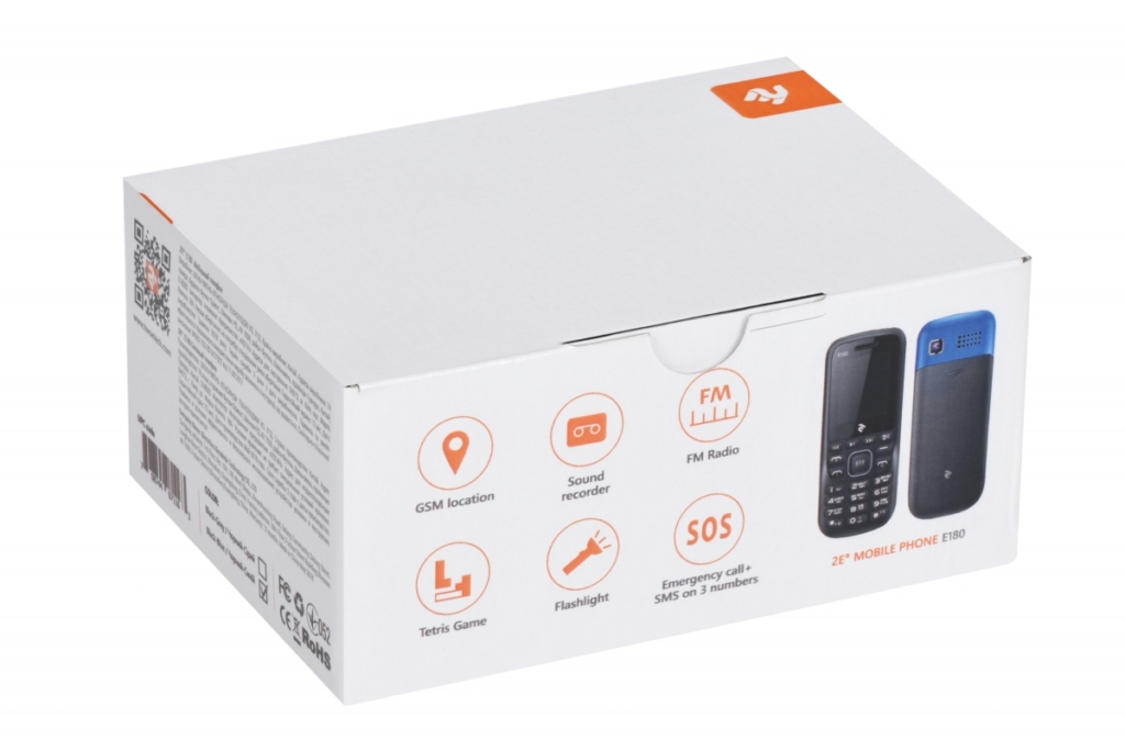 Мобильный телефон 2E E180 DualSim Black-Blue