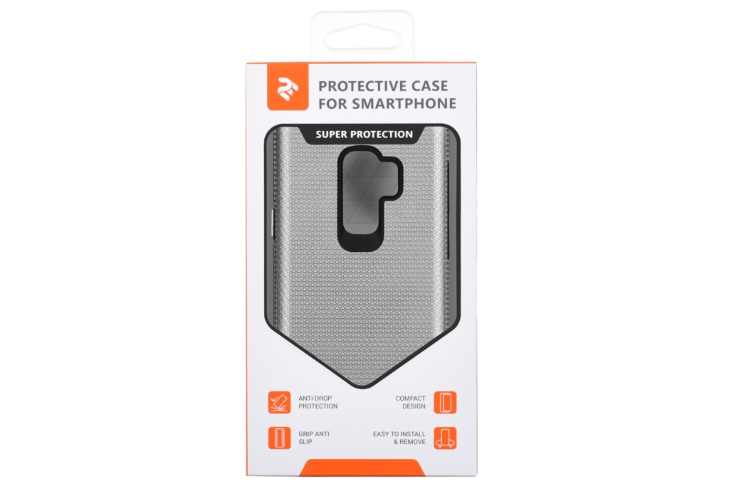 2Е Case for Samsung Galaxy S9+ (G965), Triangle, Silver