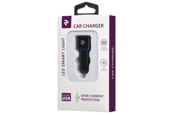 Автомобильное ЗУ 2E Dual USB Car Charger 2.4Ax2.4A Black