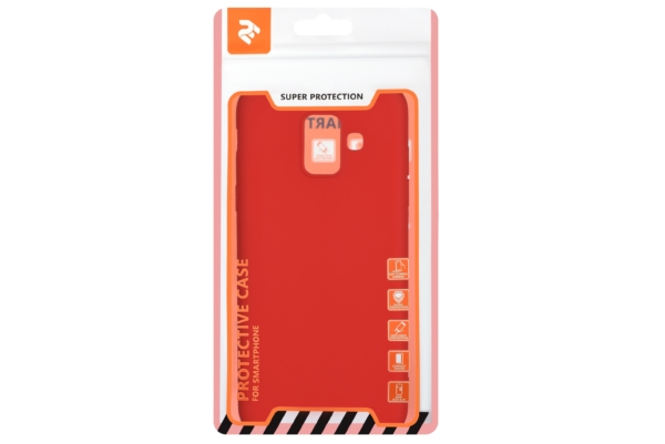 2E Basic Case for Samsung Galaxy A6 2018 (A600), Soft touch, Red
