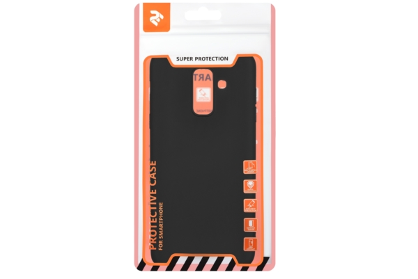 2E Basic Case for Samsung Galaxy A6+ 2018 (A605), Soft touch, Black