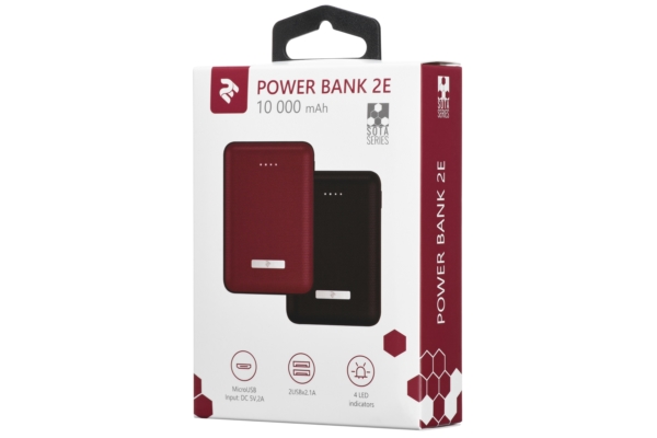 Power Bank 2Е SOTA series 10000 мАч Red