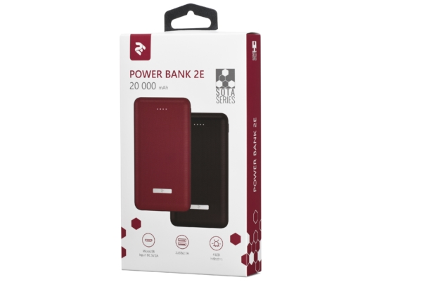 Power Bank 2Е SOTA series Slim 20000 mAh Black