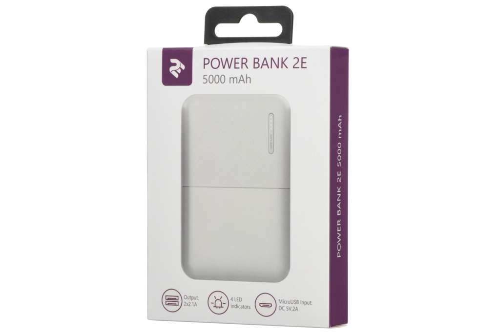 Power Bank 2Е 5000 мАч White