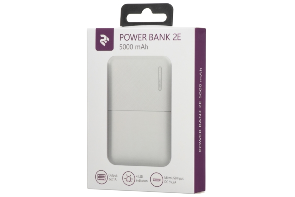 Power Bank 2Е 5000 мАг White