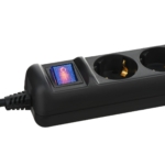 Surge Protector 2E with 5 sockets and a switch 3G1.0, 3m, black