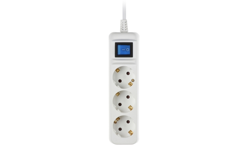 Surge Protector 2E with 3 sockets and a switch 3G1.0, 5m, white