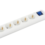 Surge Protector 2E with 5 sockets and a switch 3G1.0, 5m, white