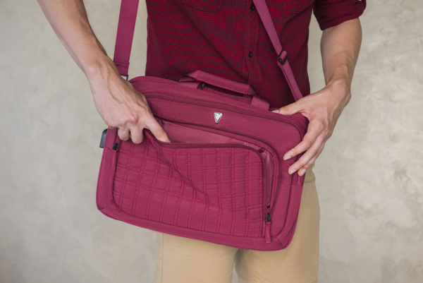 Laptop Bag 2E CBN9198BG, CrossSquares 16″, Burgundy