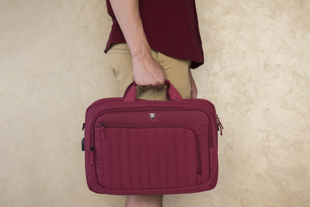 Laptop Bag 2E CBN9198BG, CrossSquares 16″, Burgundy