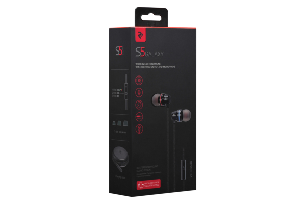 Earphones 2E S5 Galaxy, Black