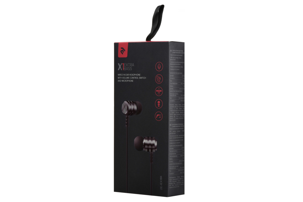 Навушники 2E X1 Extra Bass, Black