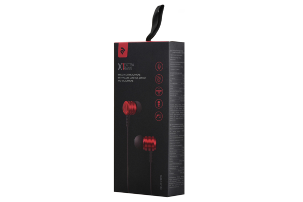 Навушники 2E X1 Extra Bass, Red