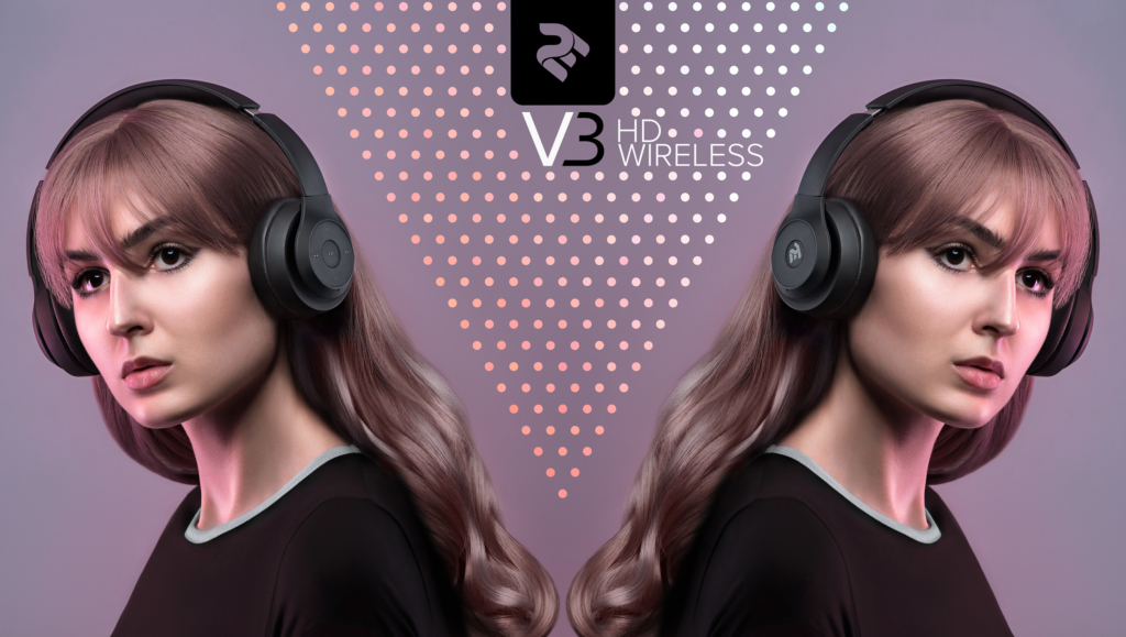 Наушники 2E V3 HD Wireless, Black