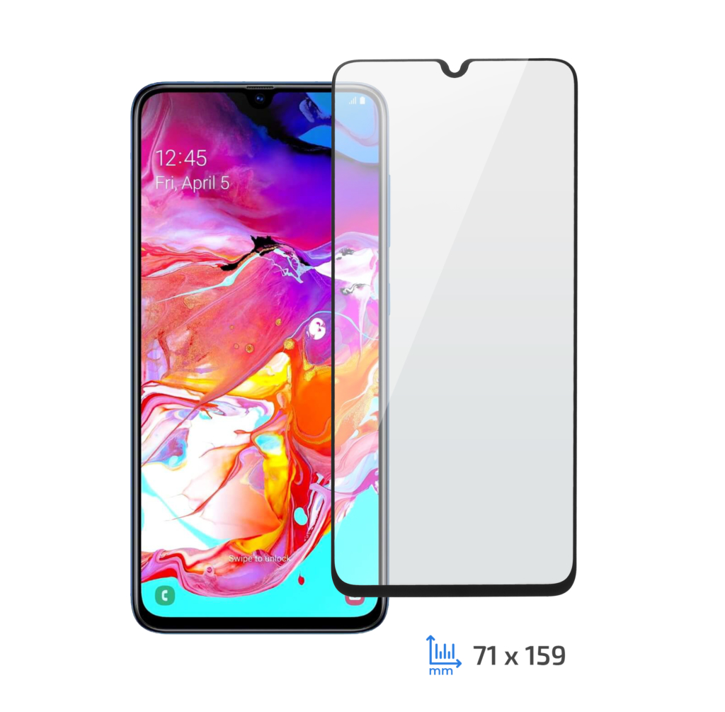 Protective Glass 2E Samsung Galaxy A70, 2.5D FCFG, black border