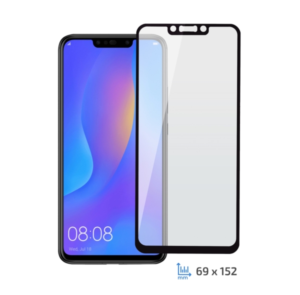Защитное стекло 2E Huawei P Smart+, 2.5D Black border FG