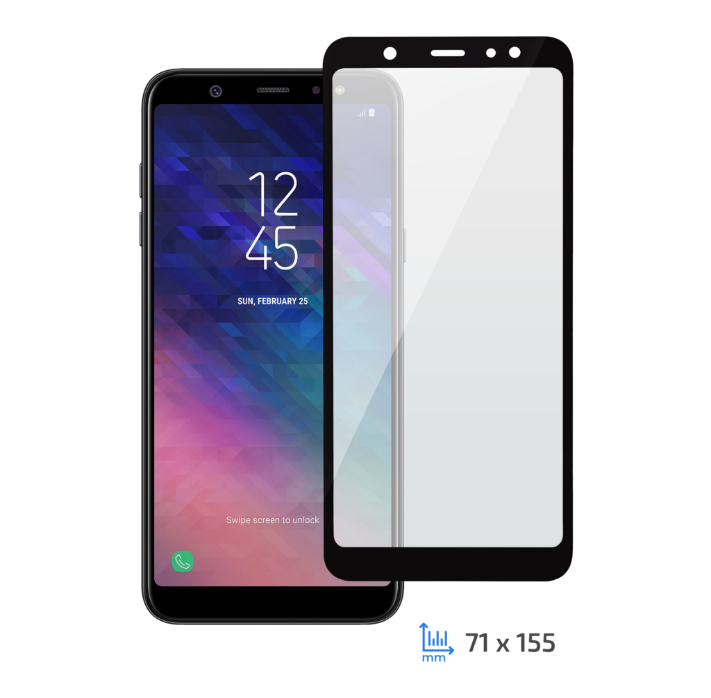 Захисне скло 2E Samsung Galaxy A6+, 3D black border FG