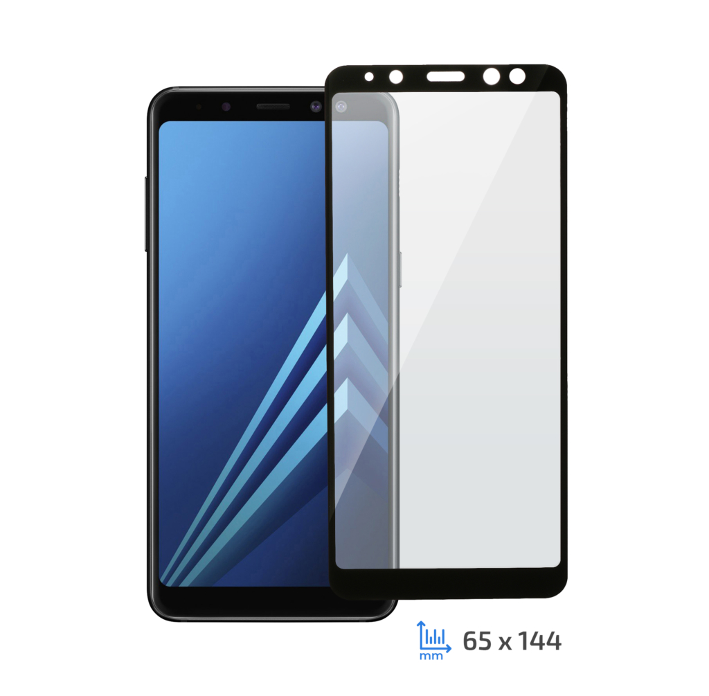 Захисне скло 2E Samsung A8, 2.5D black border FG