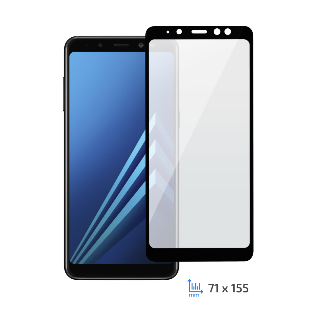 Protective Glass 2E Samsung A8+ 2018 (A730), 2.5D black border FG