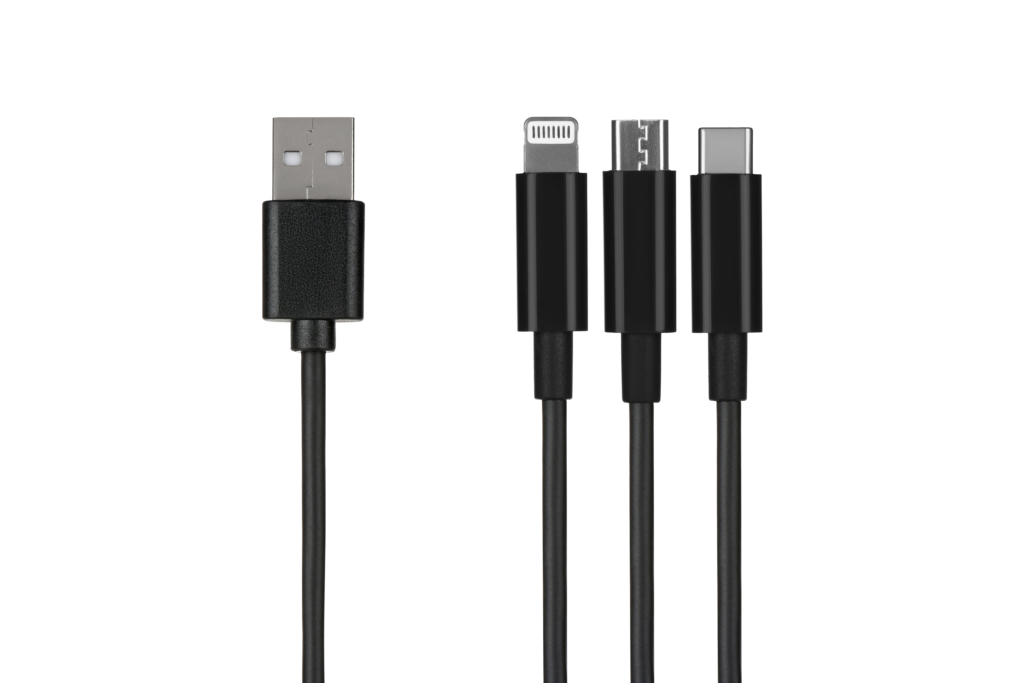 Кабель 2E USB 3 in 1 Micro/Lightning/Type C