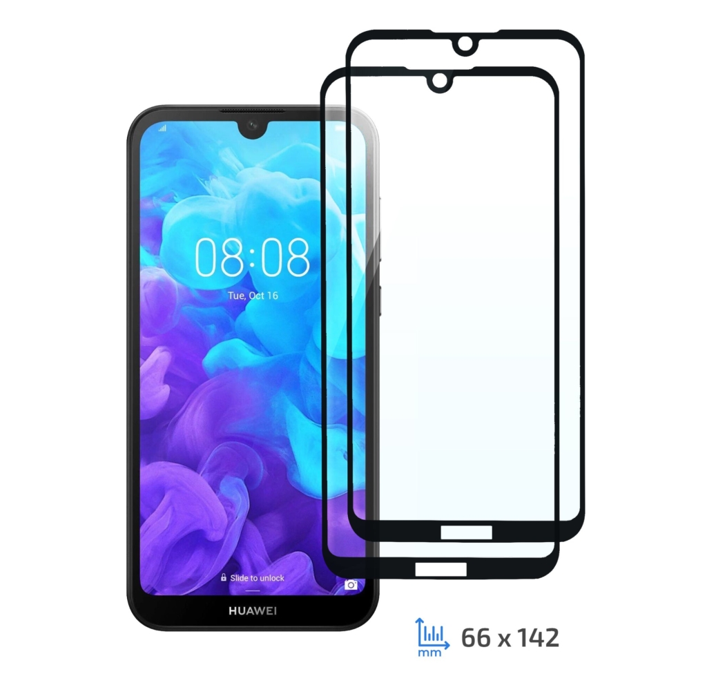 Комплект 2 в 1 Захисне скло 2E Basic для Huawei Y5 2019/Honor 8S, FCFG, Black