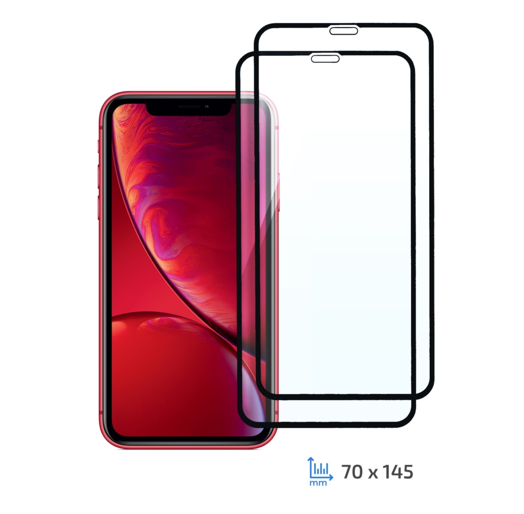 Комплект 2 в 1 Захисне скло 2E Basic для Apple iPhone XR, FCFG, Black