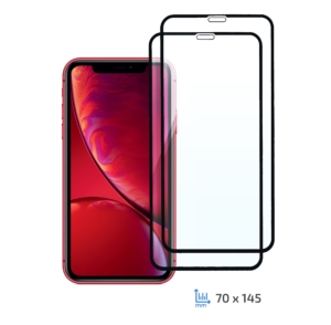 Комплект 2 в 1 Захисне скло 2E Basic для Apple iPhone XR, FCFG, Black