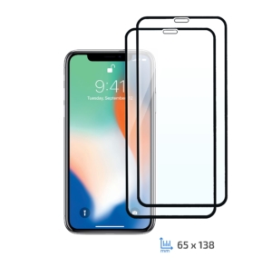 Protective Glass Set 2 in 1 2E Basic for Apple iPhone X/XS, FCFG, Black