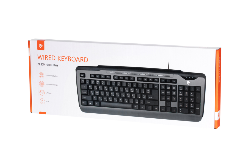 Keyboard 2E KM1010UB Black/Grey