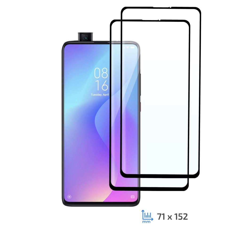 Protective Glass Set 2 in 1 2E Basic for Xiaomi Mi 9T/K20/K20 Pro, FCFG, Black