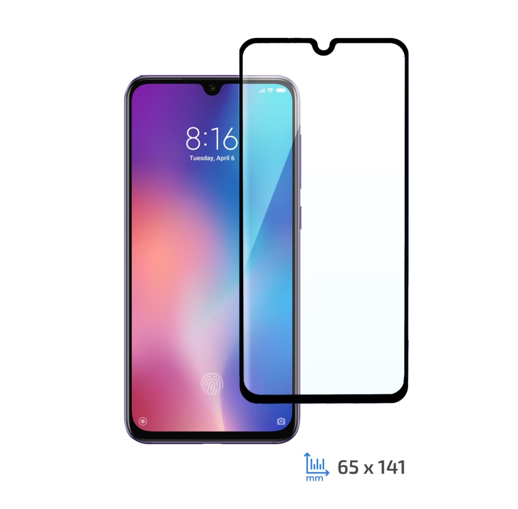 Protective Glass 2E Basic for Xiaomi MI 9 SE, 3D FG, Black