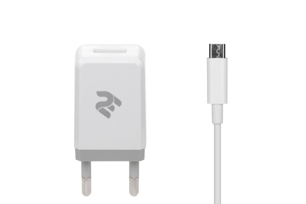 Network Charger USB Wall Charger+Cable MicroUSB, White