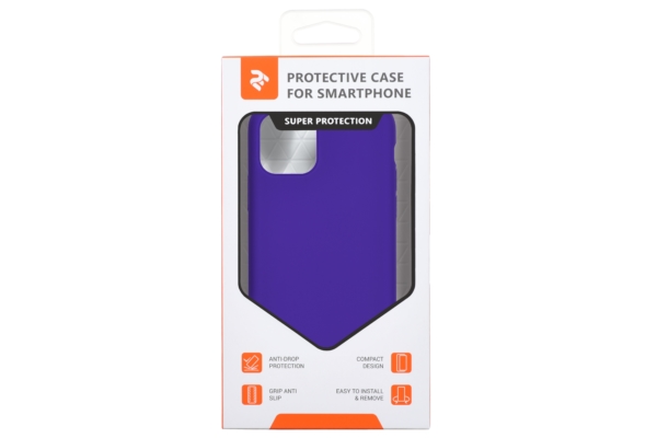2Е Case for Apple iPhone 11 Pro Max, Liquid Silicone, Dark Purple