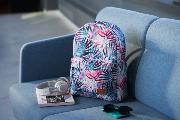 Laptop backpack 2E BPT6114PK, TeensPack Palms, Pink