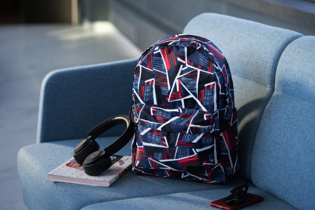 Laptop backpack 2E BPT6114RB, TeensPack Absrtraction, Red/Blue