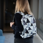 Laptop backpack 2E BPT6114WT, TeensPack Triangles 13″, White