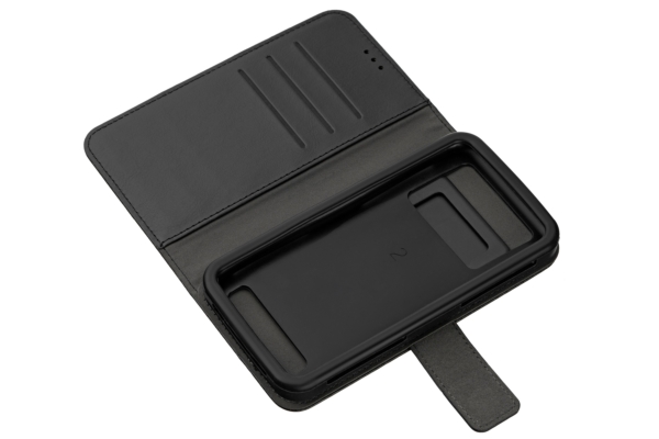 Чехол 2E Eco Leather универсальный для смартфонов с диагональю 6-6.5″, Black