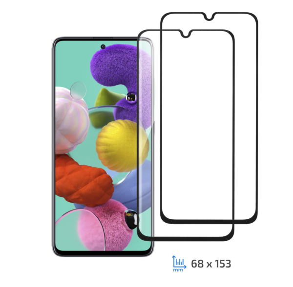 Комплект 2 в 1 защитное стекло 2E для Samsung Galaxy A51, 2.5D FCFG, Black