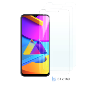 2E 3 in 1 Protective glass set for Samsung Galaxy M10s, 2.5D, Clear