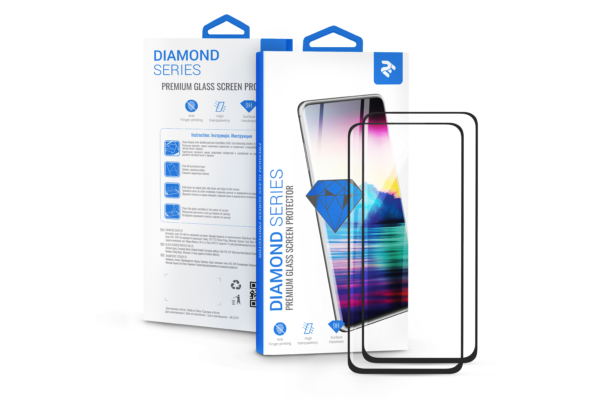 Комплект 2 в 1 защитное стекло 2E для Xiaomi Redmi Note 8T, 2.5D FCFG, Black