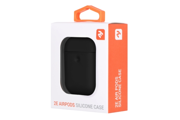 Чехол 2Е для Apple AirPods, Pure Color Silicone (3.0mm), Black