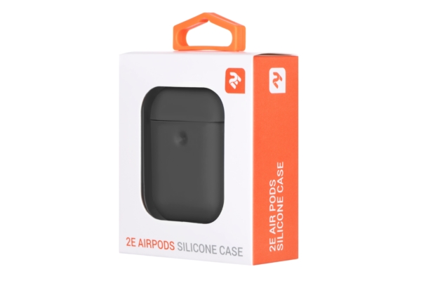 Чехол 2Е для Apple AirPods, Pure Color Silicone (3.0mm), Carbon Gray