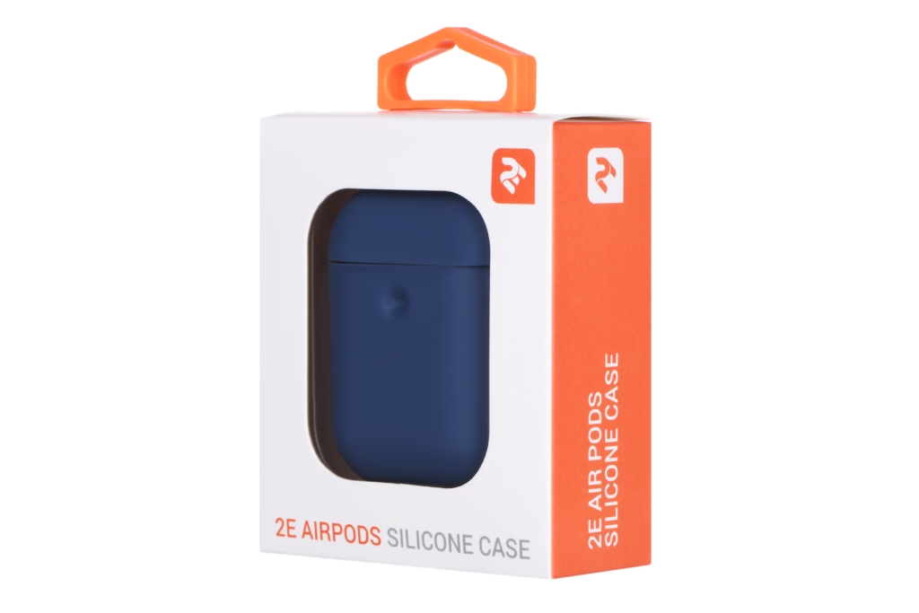 2E earphone case for AirPods, Pure Color Silicone (3.0mm), Navy