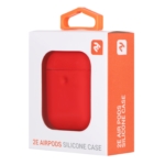2E earphone case for AirPods, Pure Color Silicone (3.0mm), Red