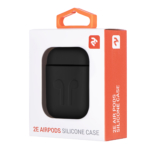 Чехол 2Е для Apple AirPods, Pure Color Silicone Imprint (1.5mm), Black