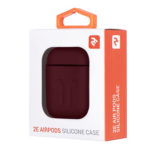 Чохол 2Е для Apple AirPods, Pure Color Silicone Imprint (1.5mm), Marsala